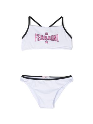 Chiara Ferragni Kids logo-print bikini - White