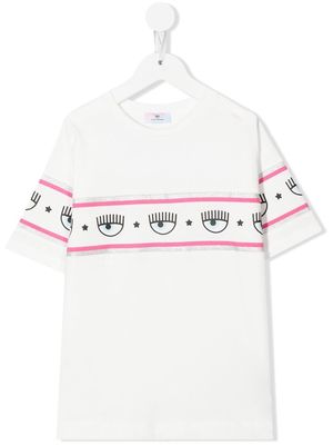 Chiara Ferragni Kids logo-print cotton T-shirt - 0001 WHITE