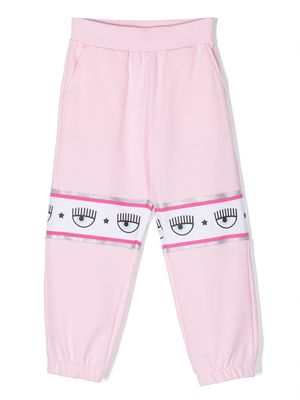Chiara Ferragni Kids logo-print cotton trousers - Pink