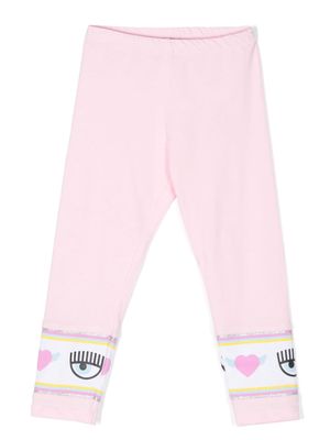 Chiara Ferragni Kids logo-print detail leggings - Pink
