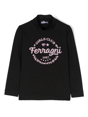Chiara Ferragni Kids logo-print long-sleeve sweatshirt - Black