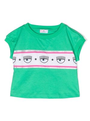 Chiara Ferragni Kids logo-print T-shirt - Green