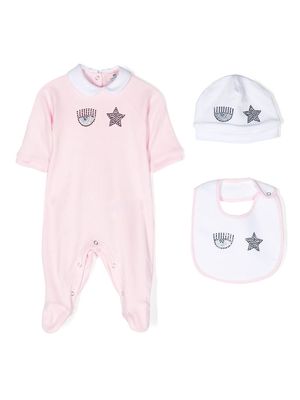 Chiara Ferragni Kids rhinestone embellished pajamas set - Pink