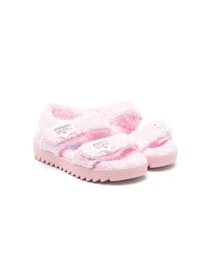 Chiara Ferragni Kids terry-clotch effect sandals - Pink