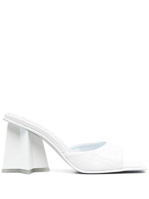 Chiara Ferragni leather square-toe mules - White