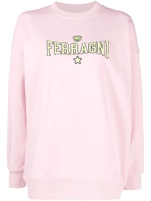 Chiara Ferragni logo-embroidered sweatshirt - Pink