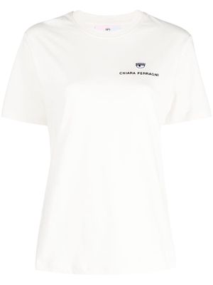 Chiara Ferragni logo-patch T-shirt - Neutrals