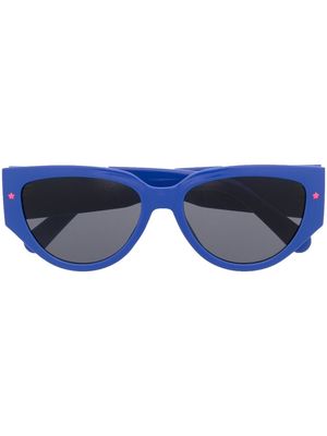 Chiara Ferragni logo-plaque colour-block sunglasses - Blue