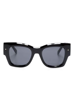 Chiara Ferragni logo-plaque square-frame sunglasses - Black