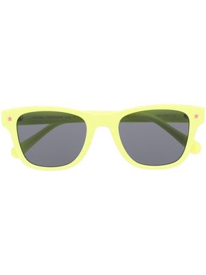 Chiara Ferragni logo-plaque square-frame sunglasses - Yellow