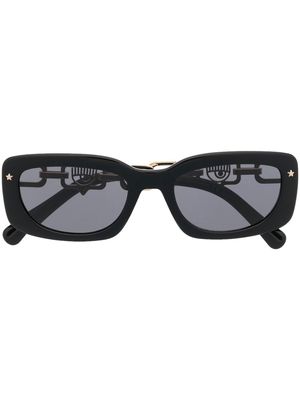 Chiara Ferragni logo-plaque sunglasses - Black