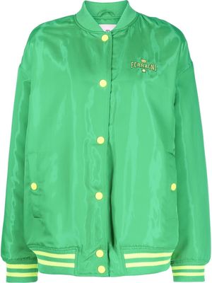 Chiara Ferragni logo-print bomber jacket - Green