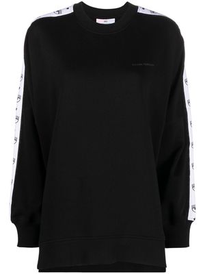 Chiara Ferragni logo-print cotton sweatshirt - Black