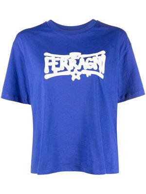 Chiara Ferragni logo-print cotton T-shirt - Blue