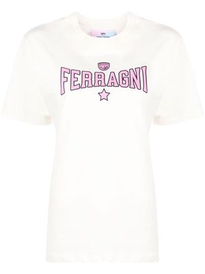 Chiara Ferragni logo-print cotton T-shirt - Neutrals