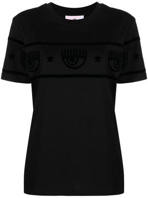 Chiara Ferragni logo-print crew neck T-shirt - Black