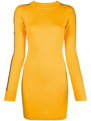 Chiara Ferragni logo-tape mini knitted dress - Orange