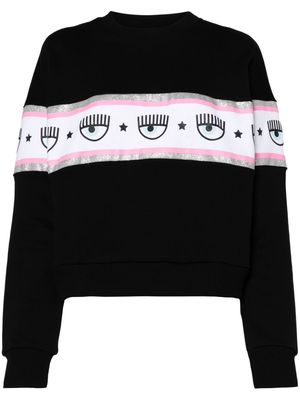 Chiara Ferragni Maxi Logomania cotton sweatshirt - Black