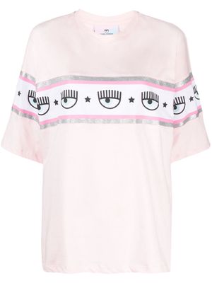 Chiara Ferragni Maxi Logomania cotton T-shirt - Pink