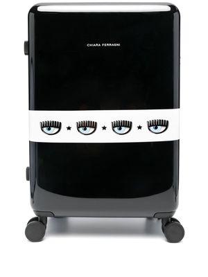 Chiara Ferragni medium Logomania travel case - Black