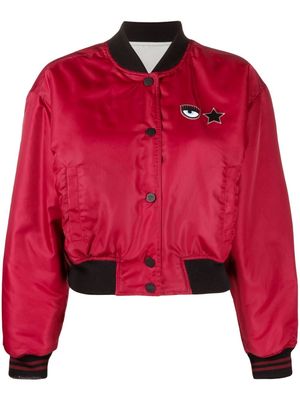 Chiara Ferragni motif-detail bomber jacket - Red