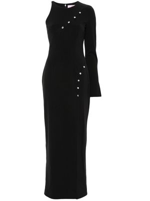 Chiara Ferragni rhinestone-embellished asymmetric dress - Black