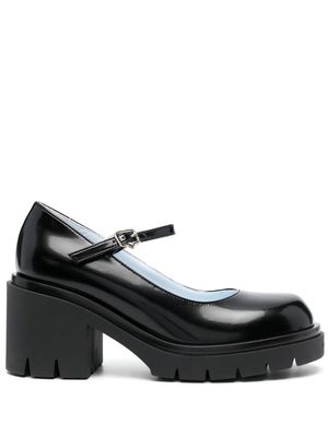 Chiara Ferragni ridged-sole leather pumps - Black