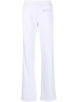 Chiara Ferragni sequin-logo track pants - White