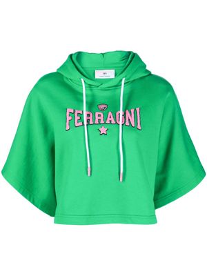 Chiara Ferragni short-sleeve cotton hoodie - Green