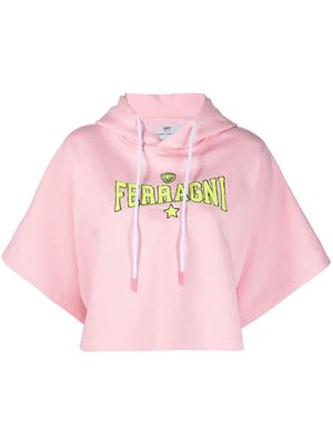 Chiara Ferragni short-sleeve cotton hoodie - Pink