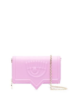 Chiara Ferragni small Eyelike logo-embossed crossbody bag - Pink