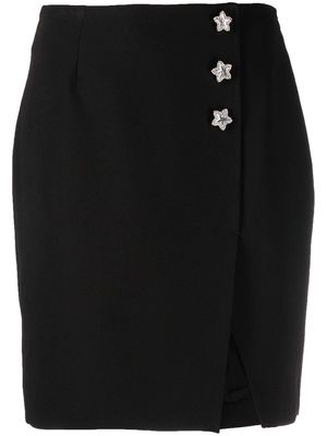 Chiara Ferragni star-button pencil skirt - Black