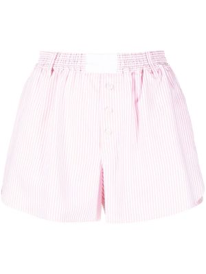 Chiara Ferragni stripe-print button shorts - Pink