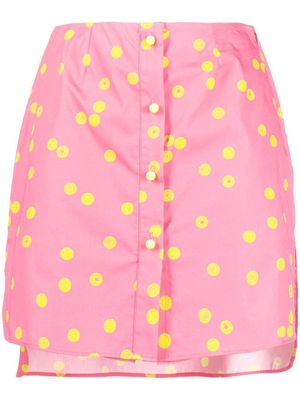 Chiara Ferragni tennis-ball print mini skirt - Pink