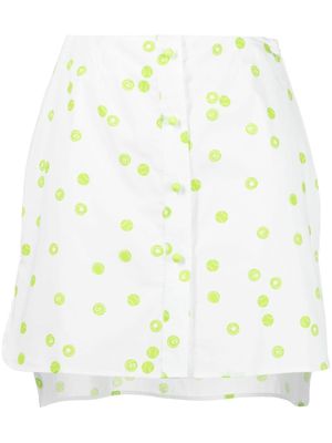 Chiara Ferragni tennis-ball print mini skirt - White