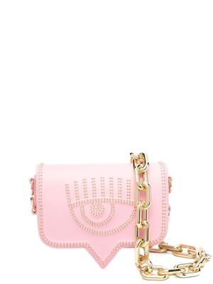 Chiara Ferragni Wink studded clutch bag - Pink