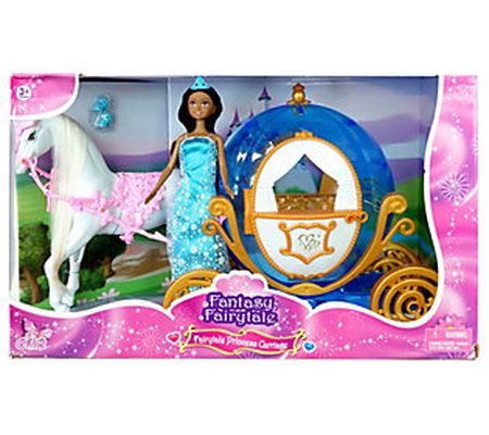 Chic Princess Doll with Horse and Carriage