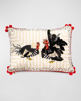Chicken & Rooster Lumbar Pillow