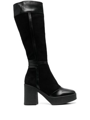 Chie Mihara 100 block-heel leather boots - Black