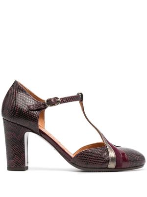 Chie Mihara 85mm leather T-bar pumps - Red