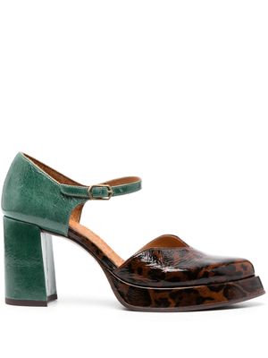 Chie Mihara 90mm patent leather pumps - Brown