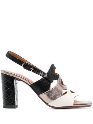 Chie Mihara 92mm Beliap colour-block panel sandals - Black