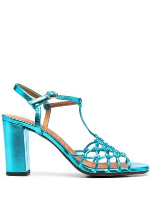 Chie Mihara Bassi 90mm metallic leather sandals - Blue