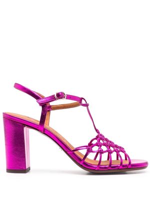 Chie Mihara Bassi metallic leather sandals - Pink