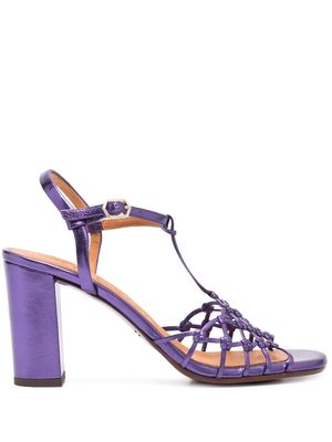 Chie Mihara Bassi metallic leather sandals - Purple