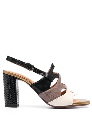 Chie Mihara Beliap 90mm colour-block panel sandals - Neutrals