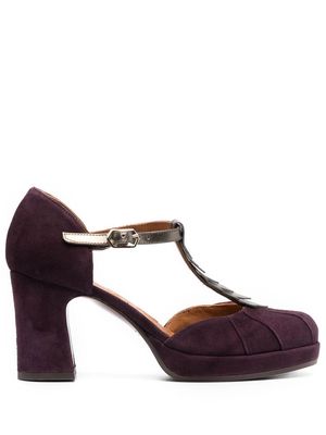 Chie Mihara buckle-fastening 80mm heeled pumps - Purple
