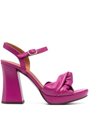 Chie Mihara Contour knot-detail 110mm sandals - Purple