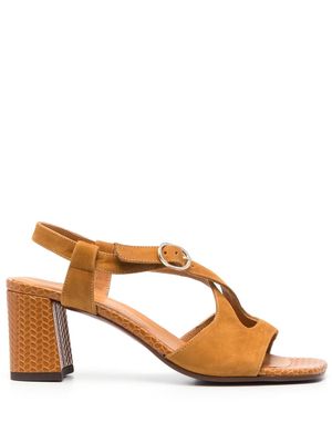 Chie Mihara crossover-strap leather sandals - Brown