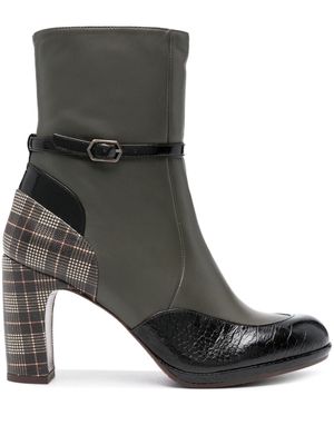 Chie Mihara Custor 90mm leather boots - Green